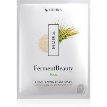 KORIKA FermentBeauty Brightening Face Sheet Mask with Fermented Rice and Hyaluronic Acid mască facială de pânză cu efect iluminator, cu orez fermentat și acid hialuronic - imagine 2